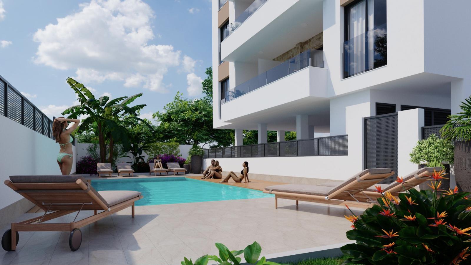 Sea-view terrace of a new-build home
